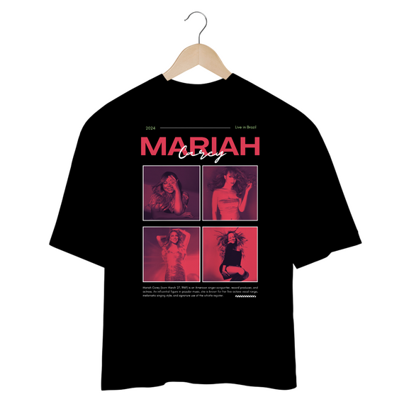 Camiseta Oversized Mariah Carey Live in Brazil 2024