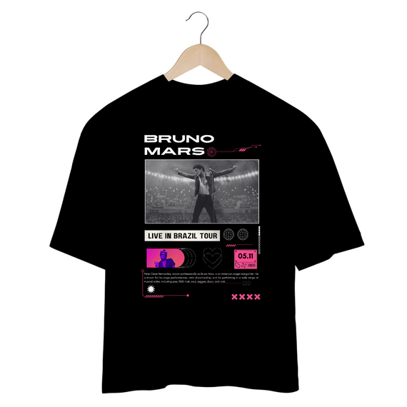 Camiseta Oversized Bruno Mars Belo Horizonte 05.11