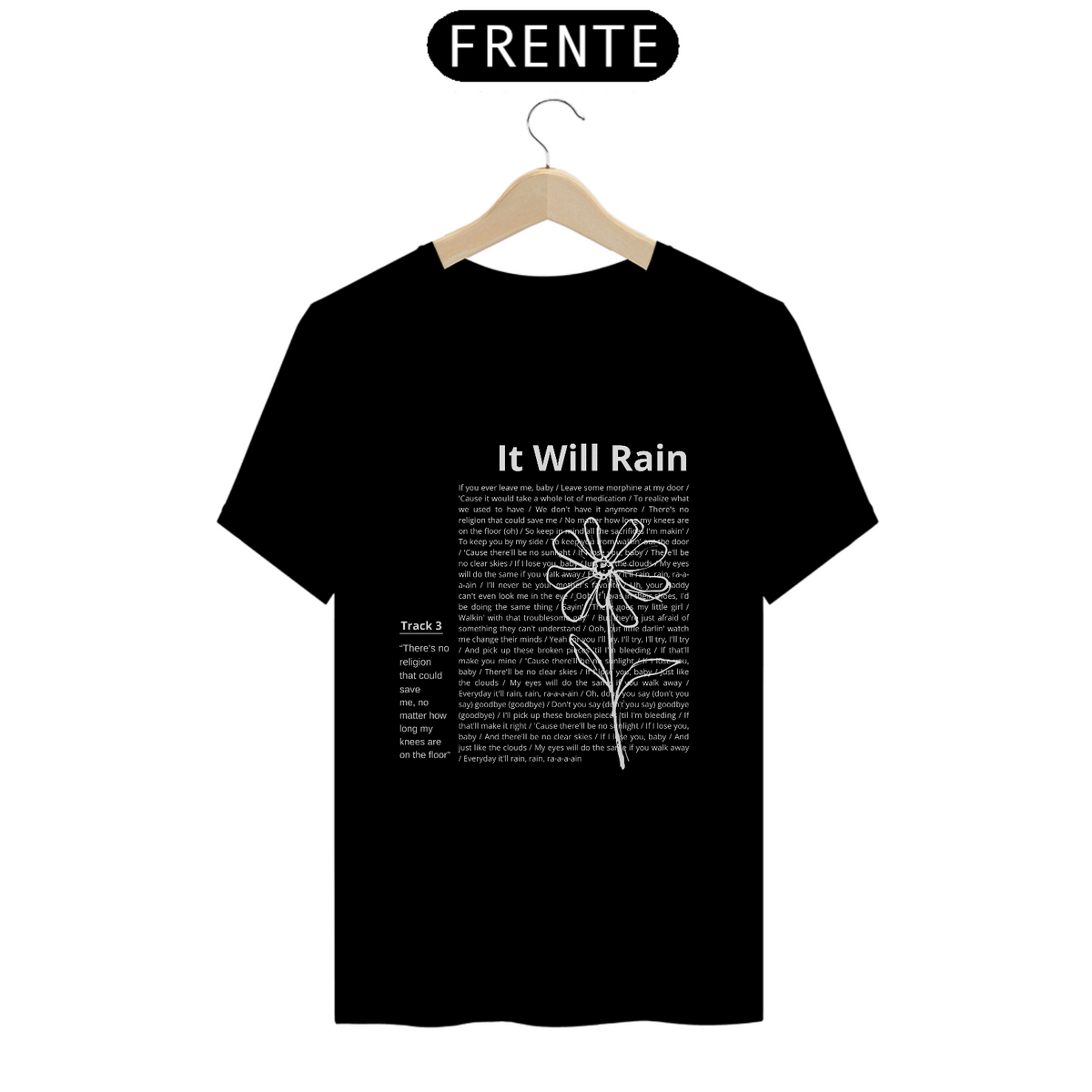 Nome do produto: Camiseta Bruno Mars It Will Rain (Preta)