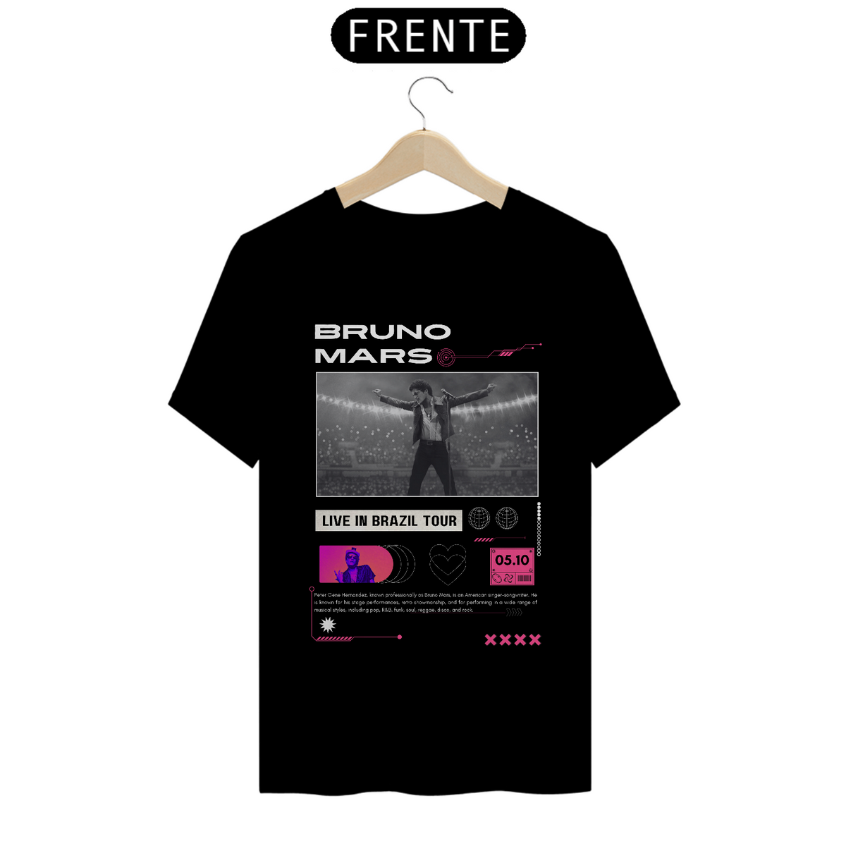 Nome do produto: Camiseta Bruno Mars São Paulo 05.10