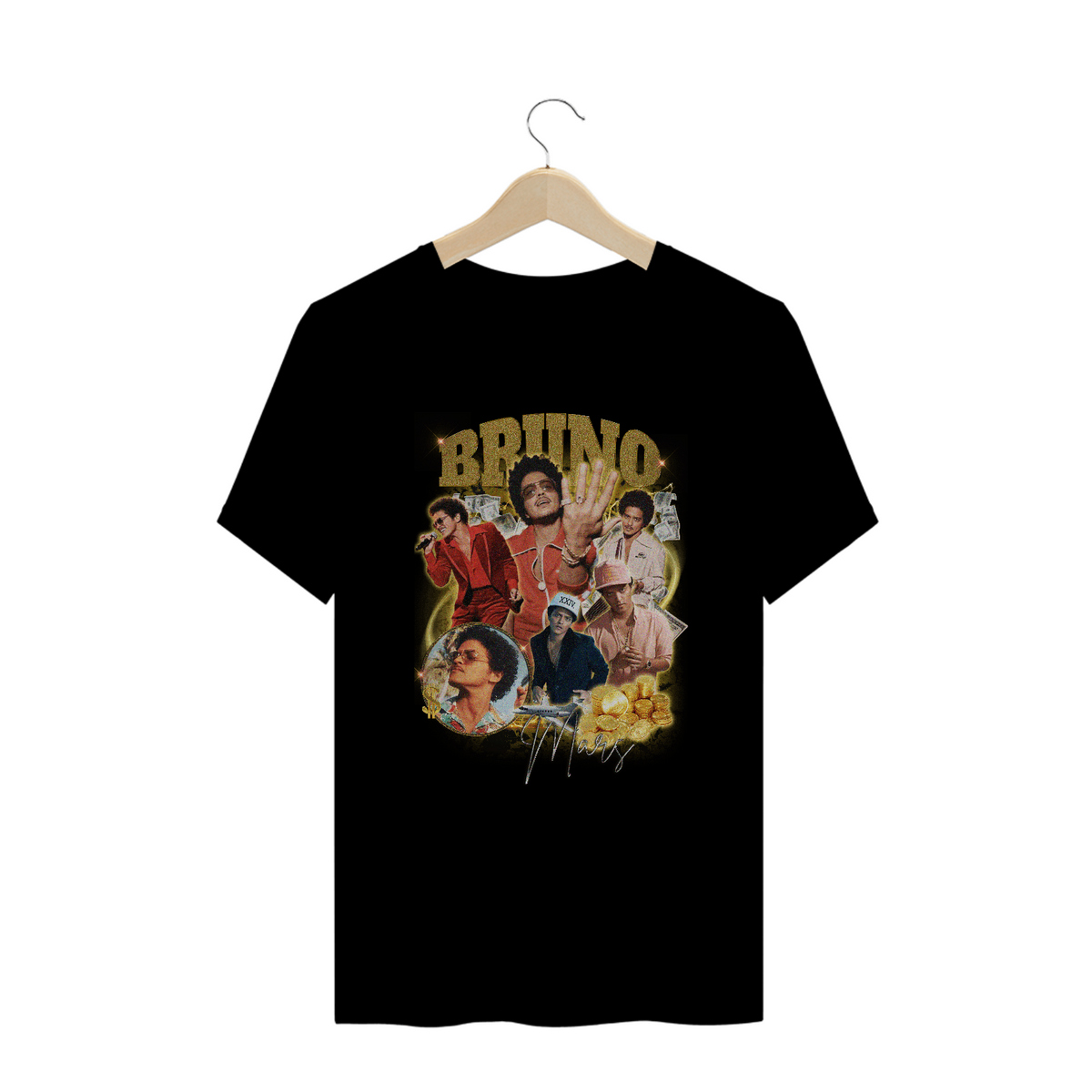 Nome do produto: Camiseta Plus Size Bruno Mars