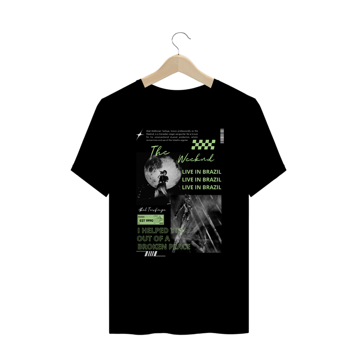 Nome do produto: Camiseta Plus Size The Weeknd Live in Brazil