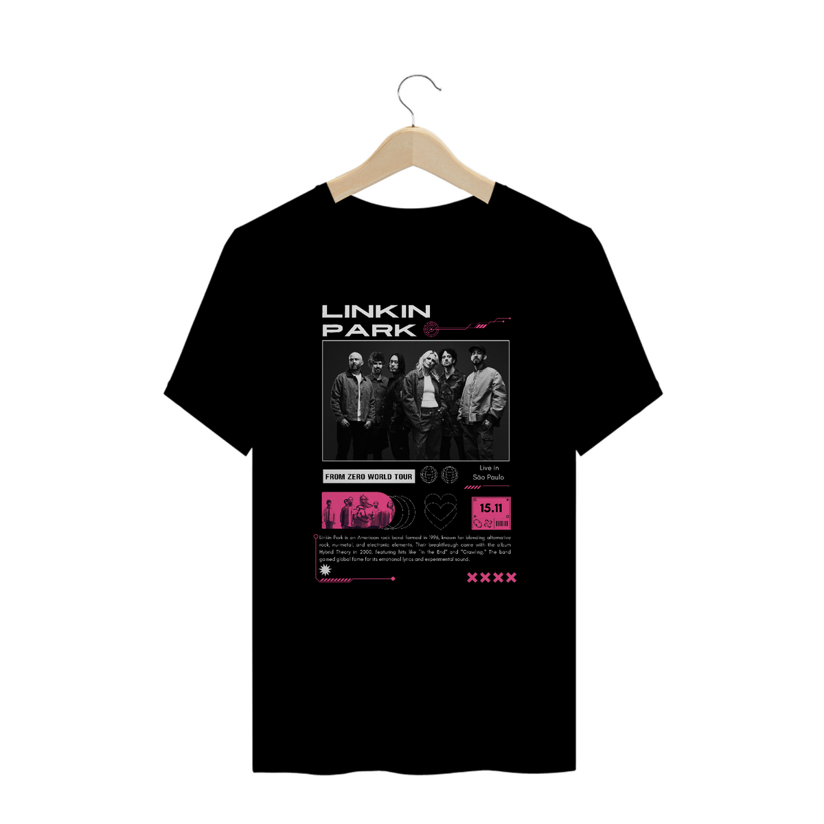 Nome do produto: Camiseta Plus Size Linkin Park From Zero Tour 15.11