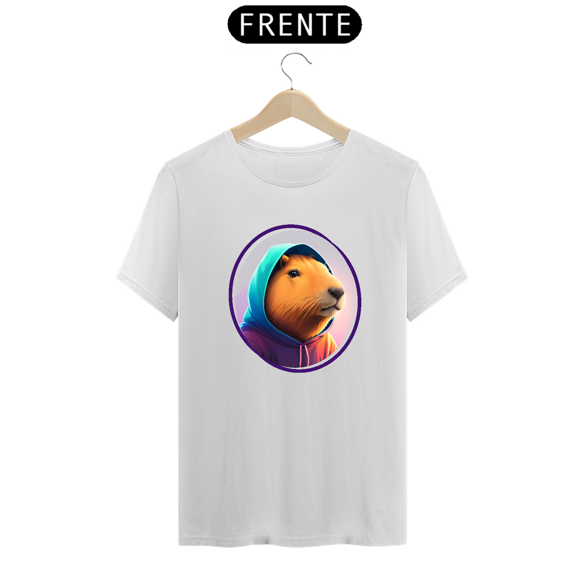 Nome do produto: Capivara 001 - borda violeta | camiseta classic