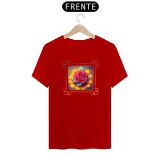 Nome do produtoFlor 001 | borda colorida |  camiseta