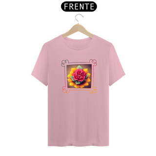 Nome do produtoFlor 001 | borda colorida |  camiseta