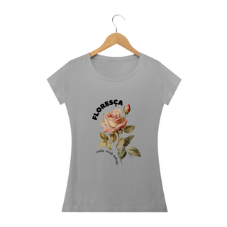 Nome do produtocamiseta feminina Floresça - clara