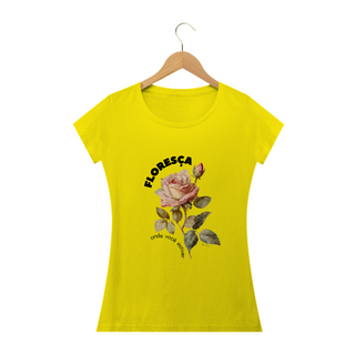 Nome do produtocamiseta feminina Floresça - clara