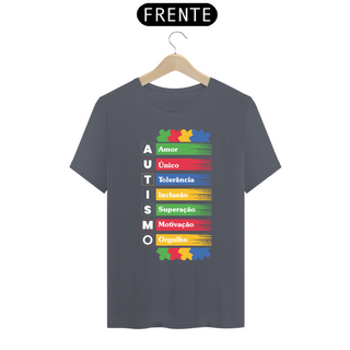 Nome do produtoT-shirt - autismo (amor, unico, tolerancia, inclusão, superação, motivação, orgulho)