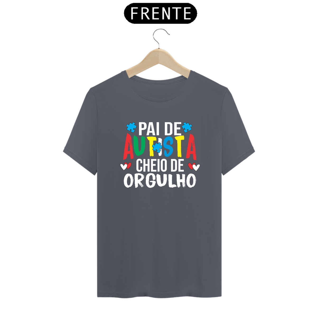 Nome do produto: T-shirt - autismo (Pai de autista cheio de orgulho)