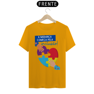 T-shirt - autismo (A mudança começa peça inclusão)