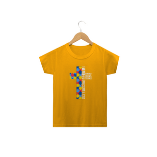 Nome do produtoT-shirt Infantil - autismo (respeite, ame, pessoas autistas tambem precisam de Jesus)