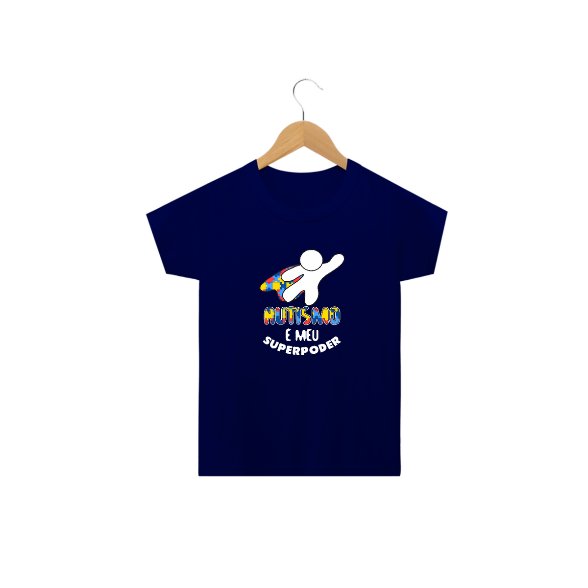 Nome do produto: T-shirt Infantil - autismo (Autismo é meu superpoder)