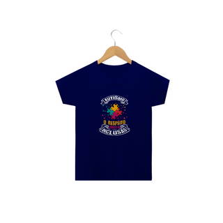 Nome do produtoT-shirt Infantil - autismo (autismo, o respeito começa na inclusão)