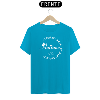 Nome do produtoT-shirt (autismo, aceitar, amar, cuidar, evoluir)