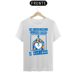 Nome do produtoT-shirt - autismo (na minha igreja falamos sobre o autismo)