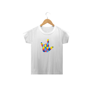 T-shirt Infantil - infantil (eu te amo em libras)