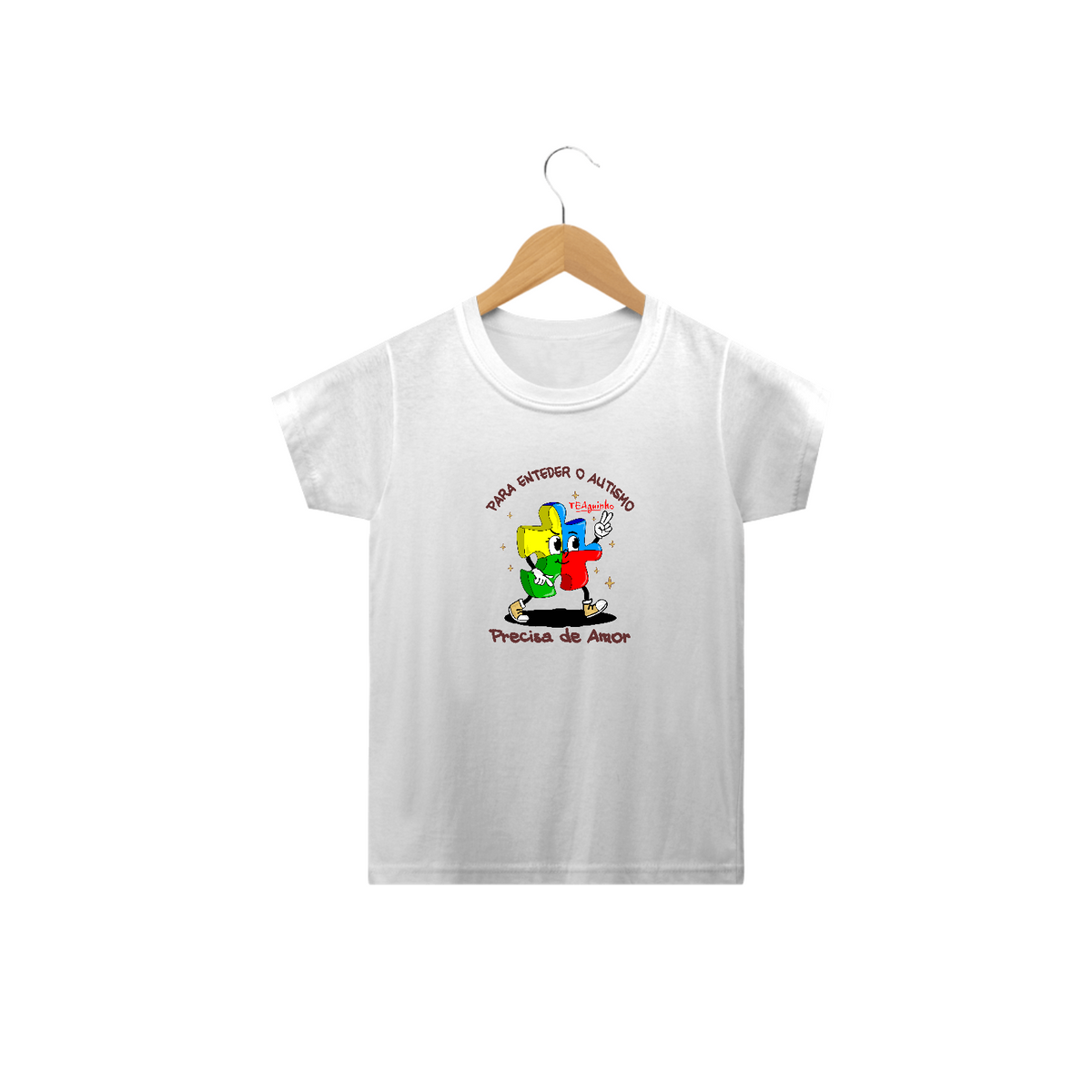Nome do produto: T-shirt Infantil - autismo (TEAguinho)