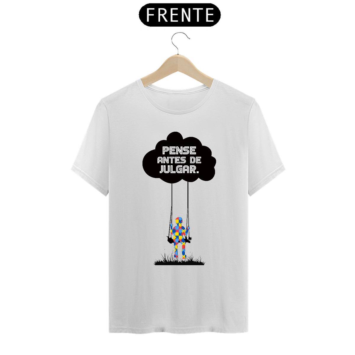 Nome do produto: T-shirt - autismo (Pense antes de julgar)