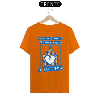 Nome do produtoT-shirt - autismo (na minha igreja falamos sobre o autismo)