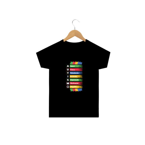 Camiseta Infantil Classic (amor, unico, tolerancia, inclusão, superação, motivação, orgulho)
