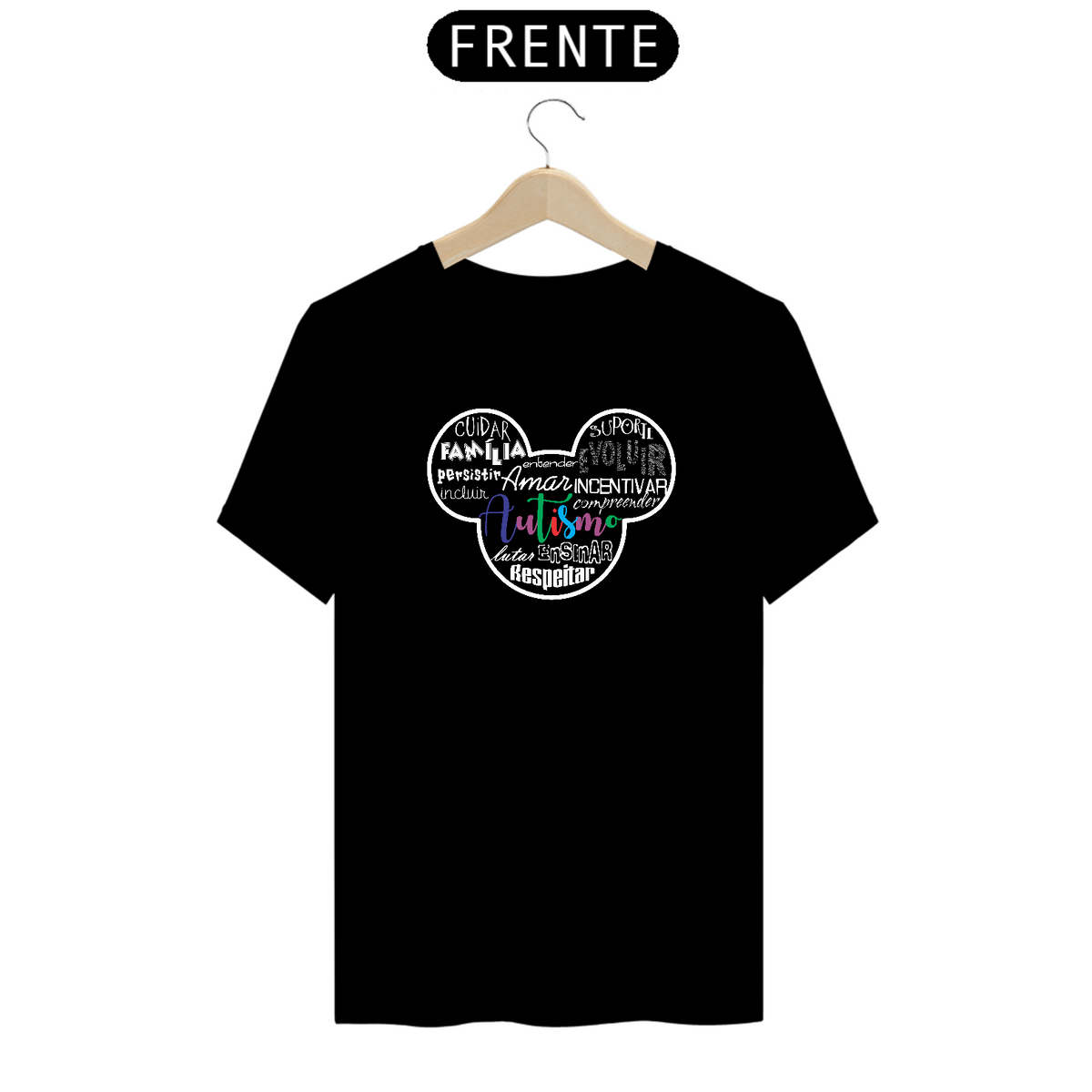 Nome do produto: T-shirt - autismo (mickey minnie mouse)