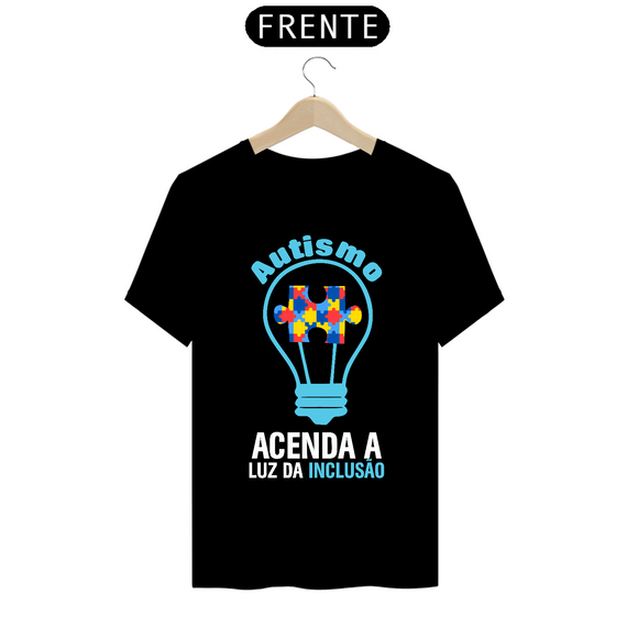 T-shirt - autismo (autismo, acenda a luz da inclusão)