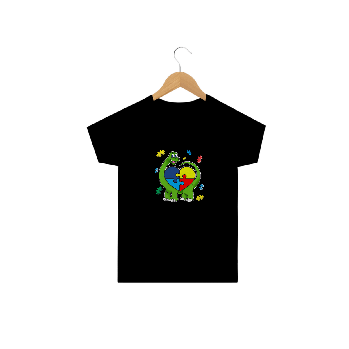 Nome do produto: T-shirt Infantil - autismo (Dinossauro)