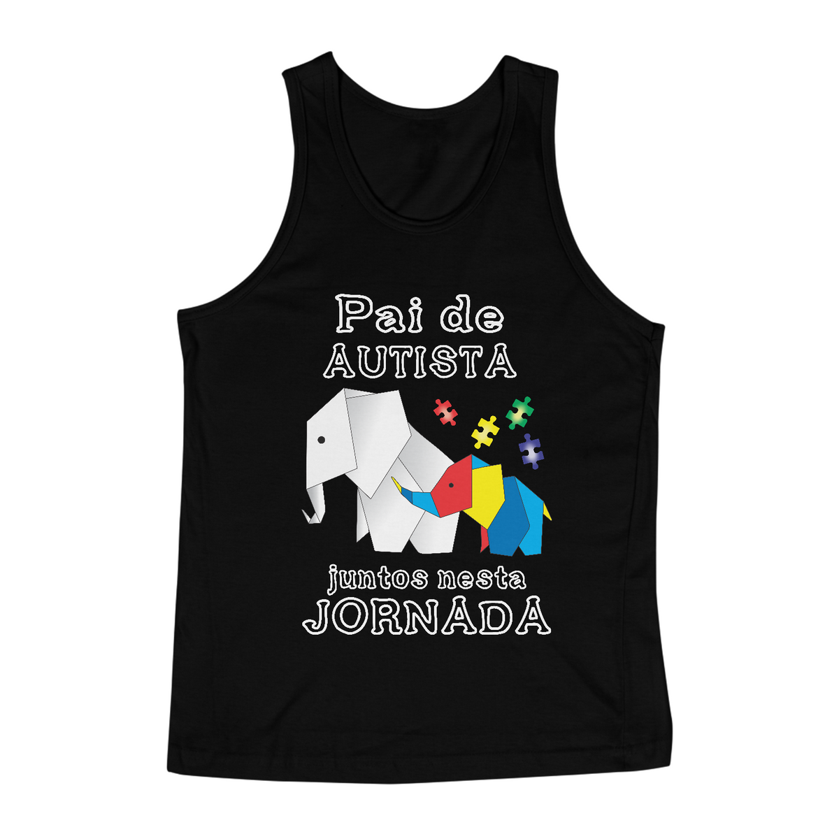 Nome do produto: Camiseta Regata (pai de autista, juntos nesta jornada)