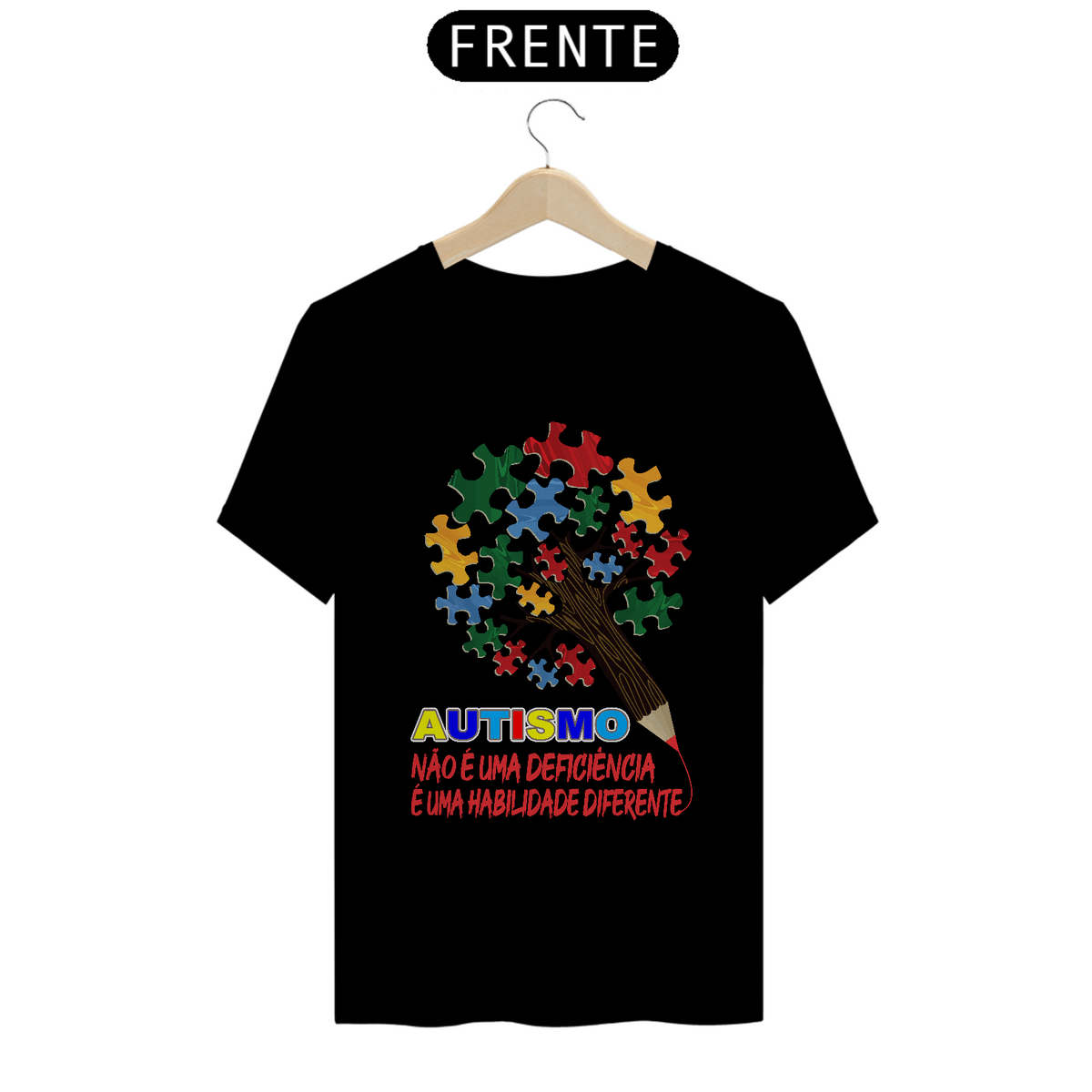 Nome do produto: T-shirt - autismo (autismo não é uma deficiencia)