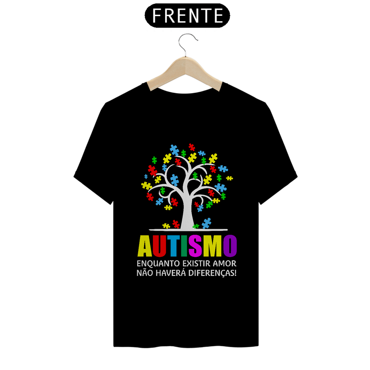 Nome do produto: T-shirt - Autismo enquanto existir o amor.