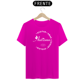 Nome do produtoT-shirt (autismo, aceitar, amar, cuidar, evoluir)