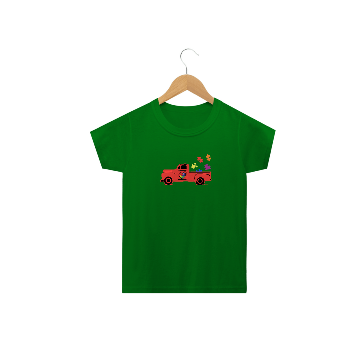 Nome do produto: T-shirt Infantil - autismo (carrinho)