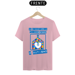 Nome do produtoT-shirt - autismo (na minha igreja falamos sobre o autismo)