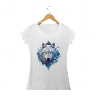 Camisa Lobo Gelo Selvagem (Feminino): Isolamento, Adaptabilidade e Sabedoria Congelante!