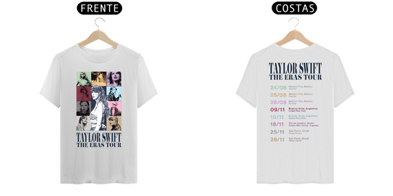 Camiseta Taylor Swift The Eras Tour Brasil