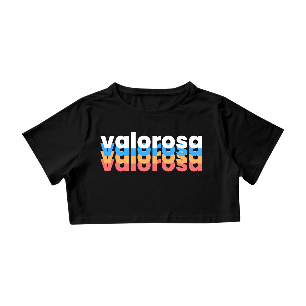 Nome do produto: VALOROSA 4X CROPPED PRETO