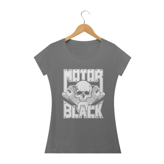 Camiseta Estonada Baby Long - Motor Black
