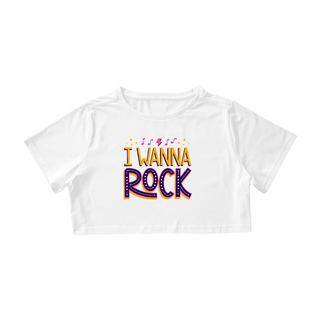 Nome do produtoCamiseta Feminina Cropped - I Wanna Rock