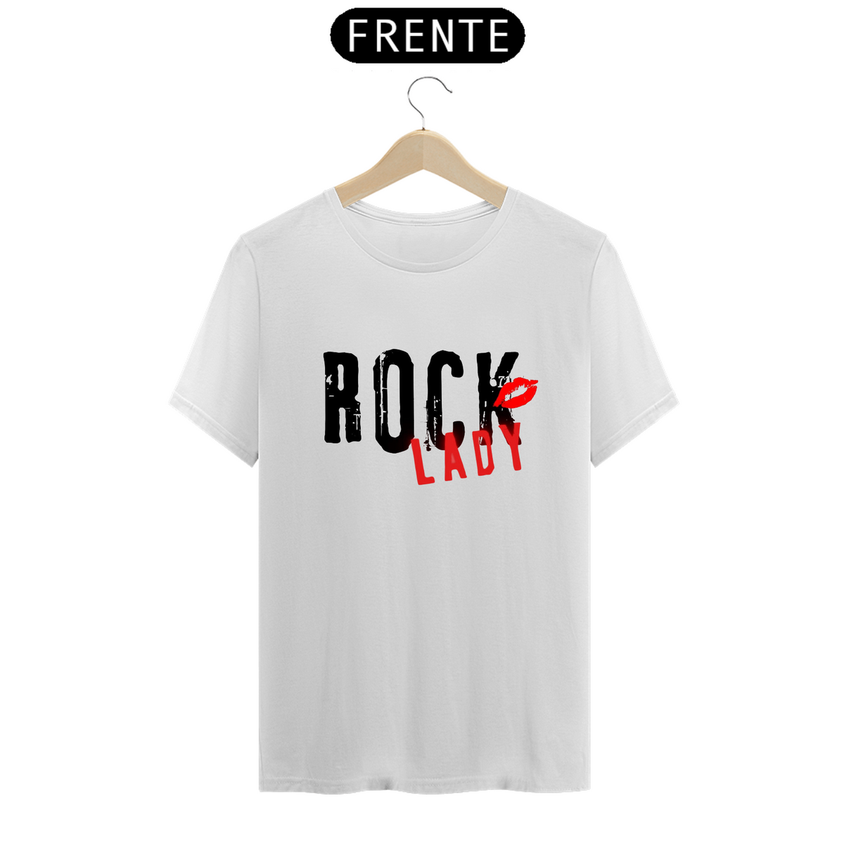 Nome do produto: Camiseta Rock Lady - Branca