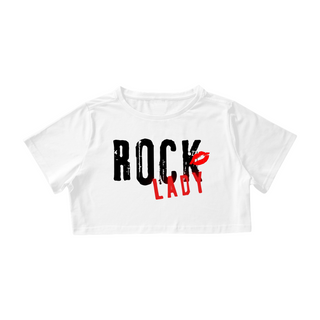 Nome do produtoCamiseta Cropped - Rock Lady - Branca