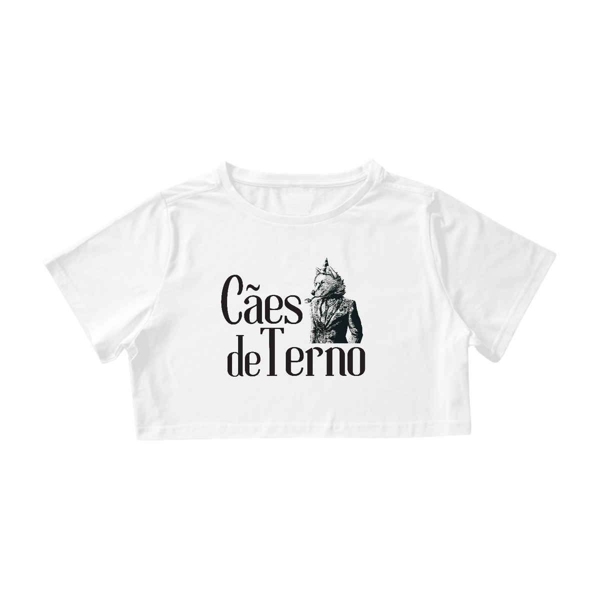 Nome do produto: Cropped branco - Cães de Terno