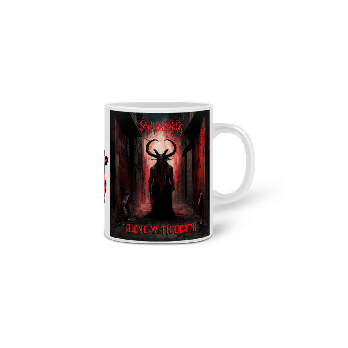 Nome do produto: Caneca Alone with Death - BoneBreaker