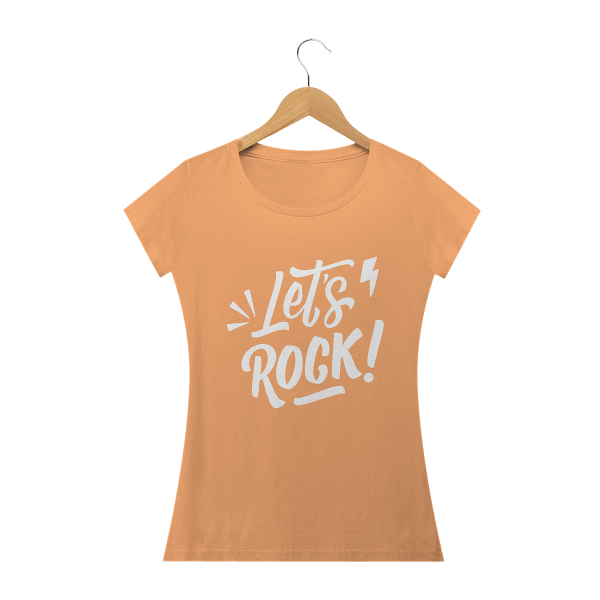 Nome do produto: Camiseta Feminina Estonada - Let\'s Rock!