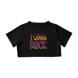 Nome do produtoCamiseta Feminina Cropped - I Wanna Rock