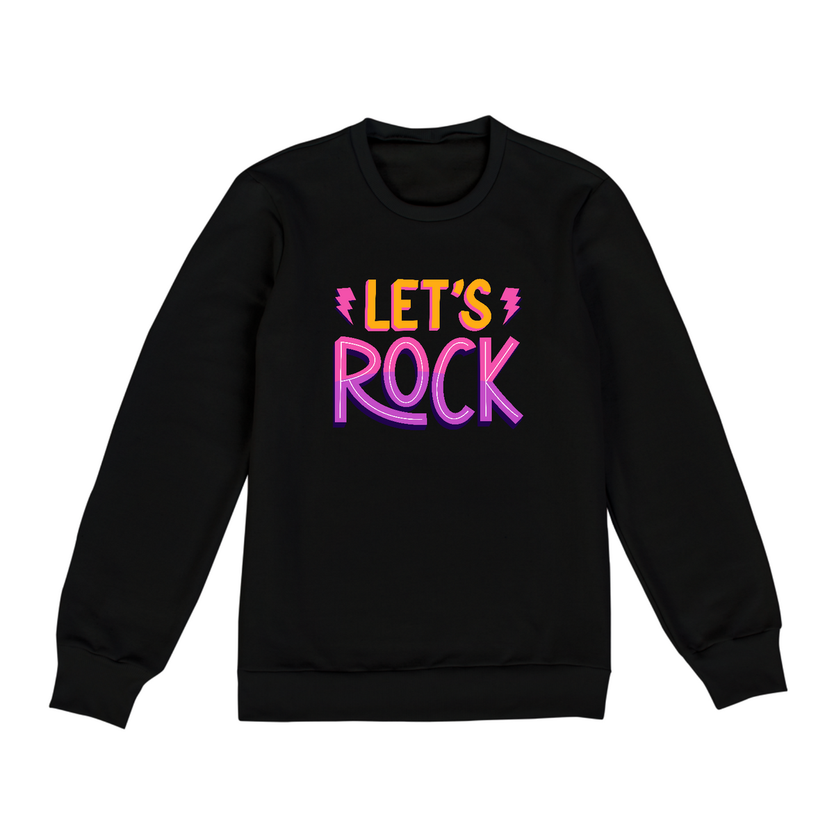 Nome do produto: Moletom Liso - Let\'s Rock