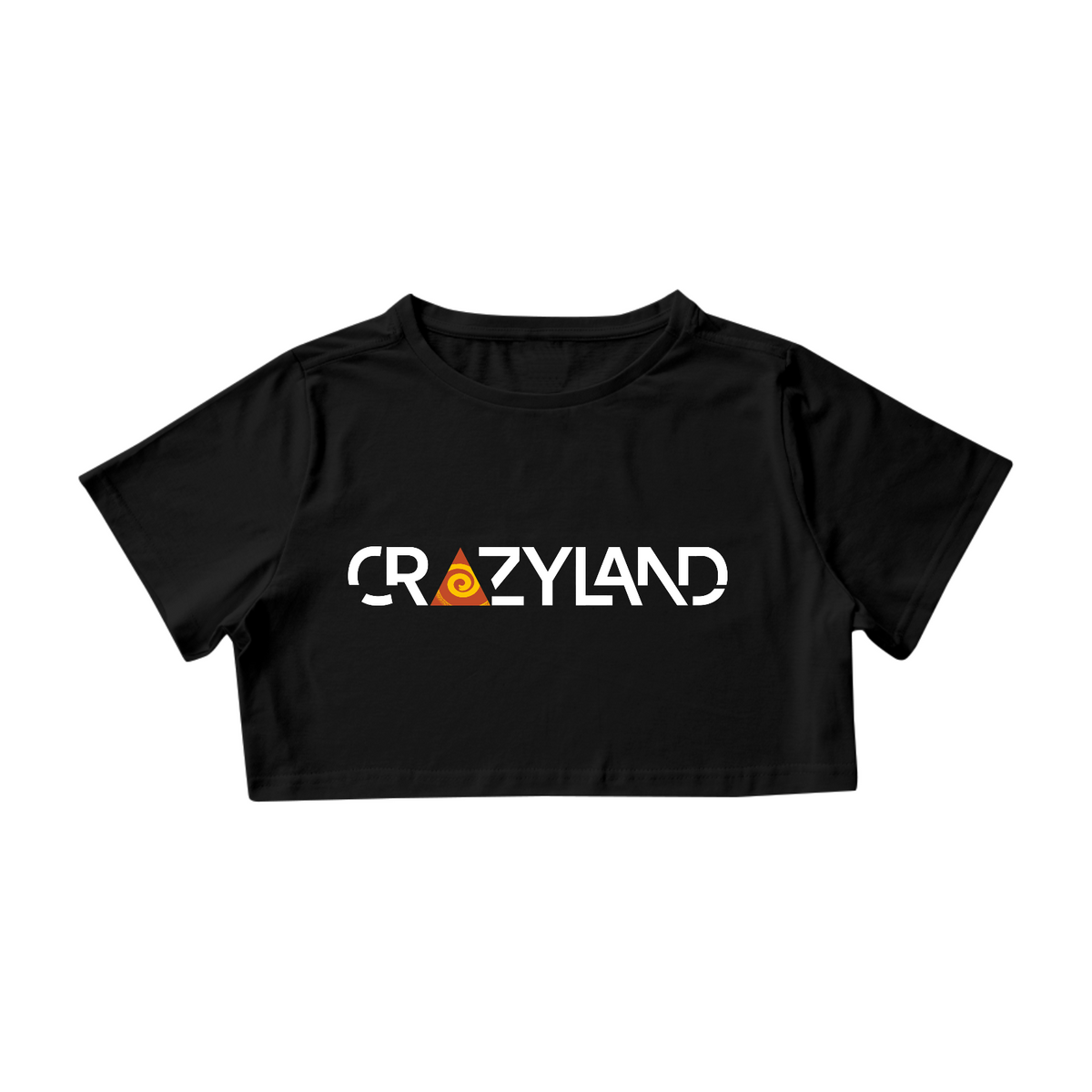 Nome do produto: Camiseta feminina Cropped Crazyland - Logo