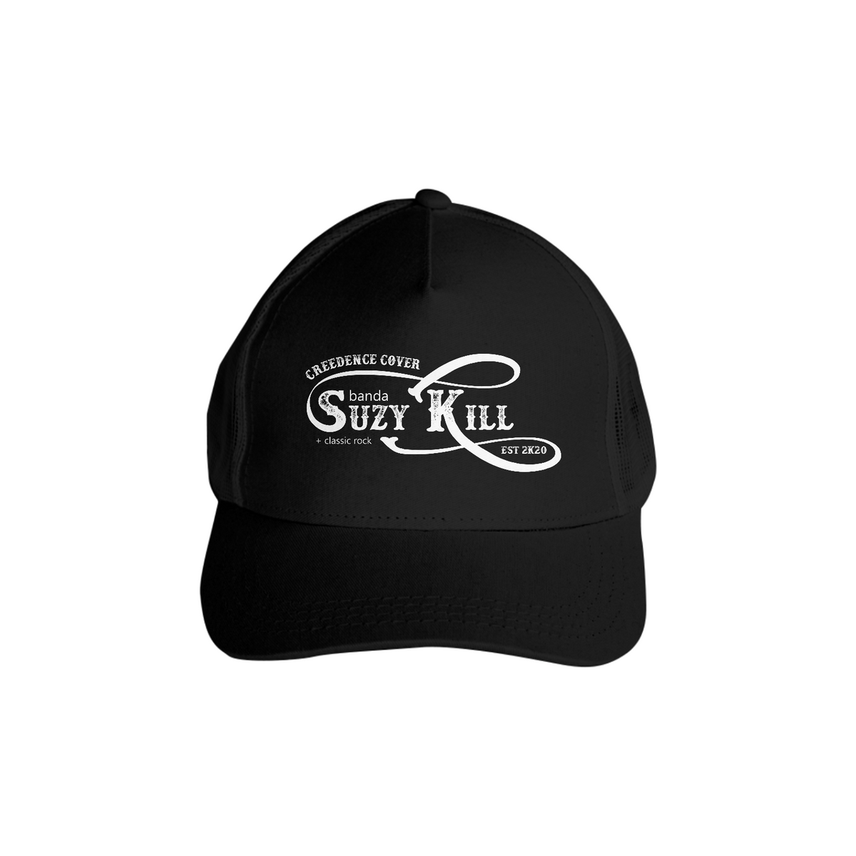 Nome do produto: Boné Trucker com Tela -  Suzy Kill - Preto