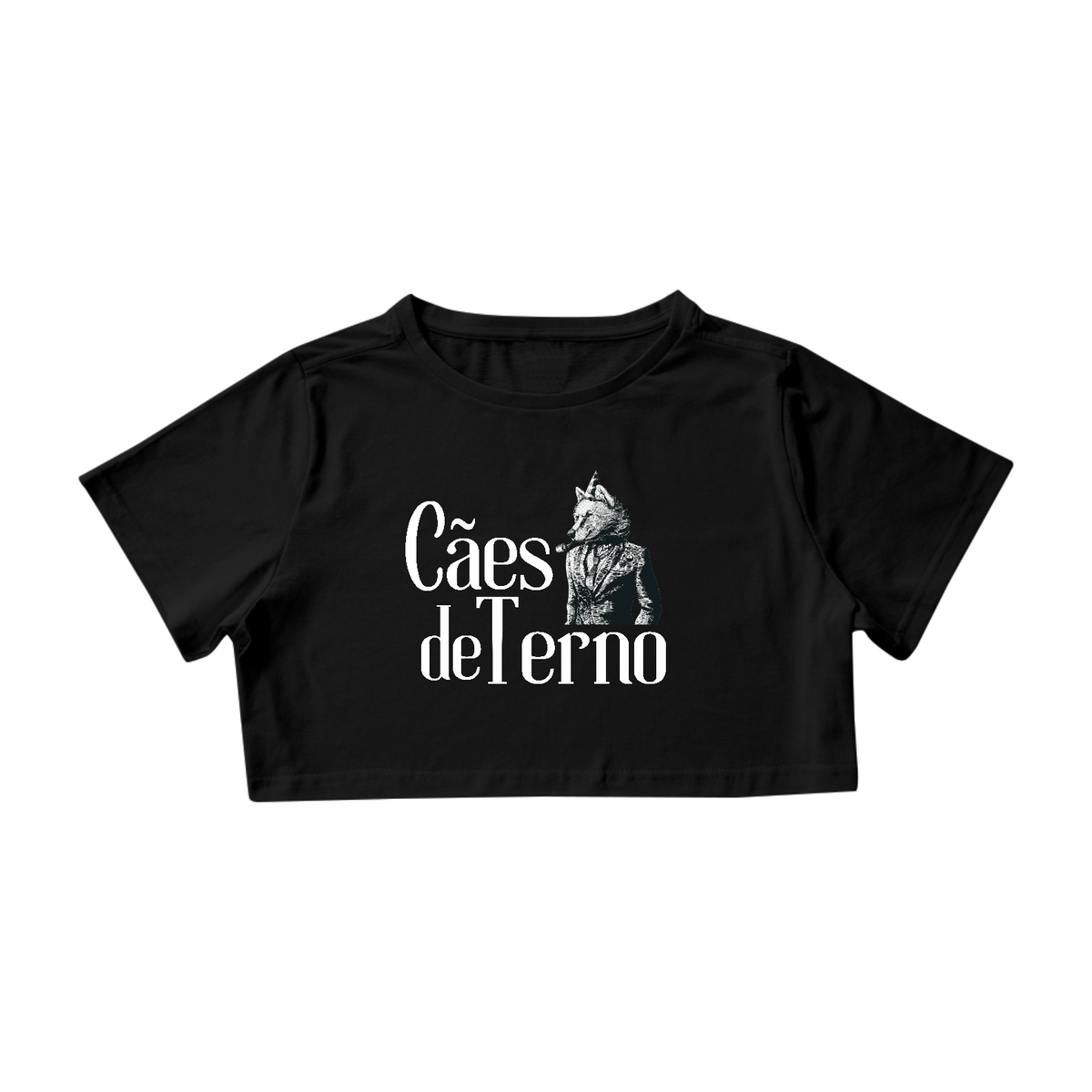 Nome do produto: Cropped Preto - Cães de Terno