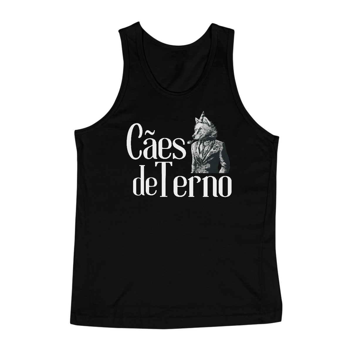 Nome do produto: Camiseta Regata - Cães de Terno